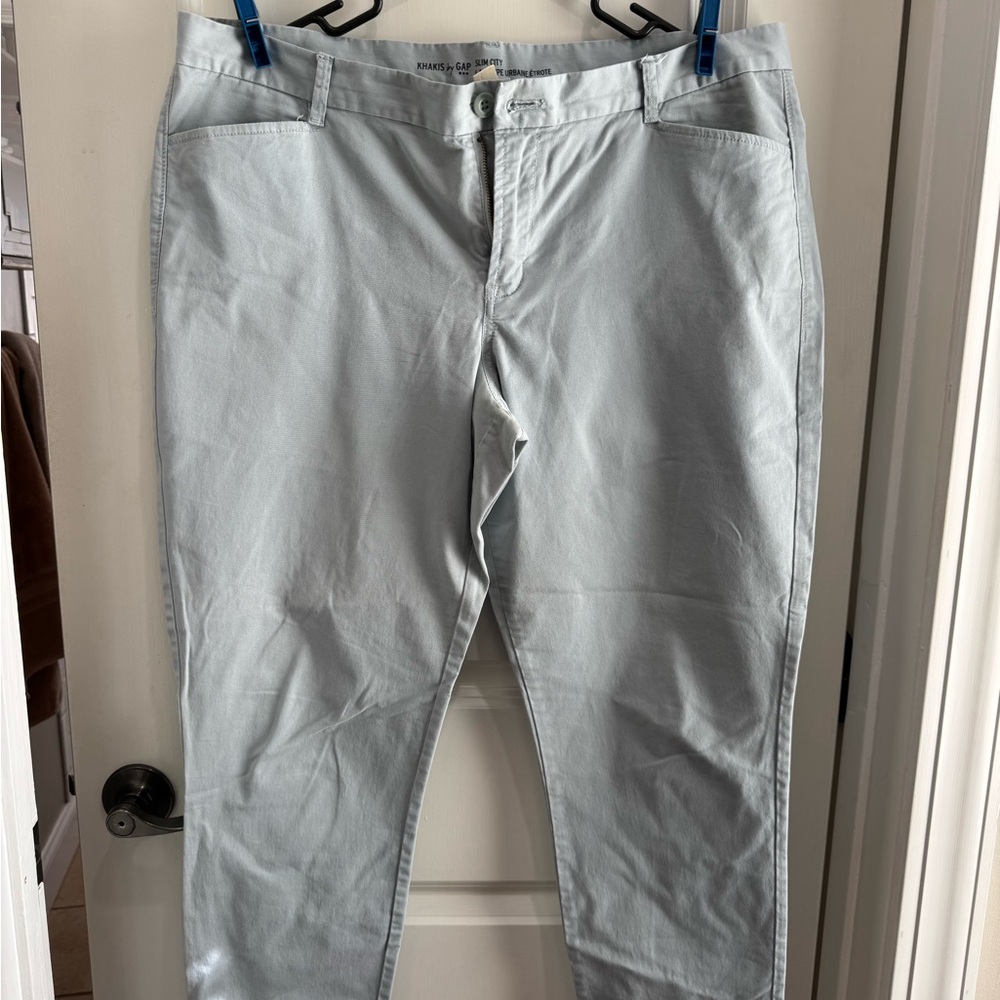 GAP Pale Blueish green Cropped Ankle Pants